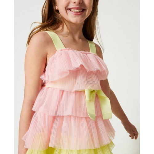 Twinset Φόρεμα Pleated Glitter Tulle (231GJ2Q80)