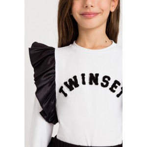 Twinset T-shirt Bicolor Off White/Black (232GJ2161)