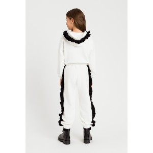 Twinset Παντελόνι Φούτερ Bicolor Off White/Black (232GJ2433)