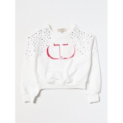 Twinset Μπλούζα Φούτερ Λευκή με Στρας (232GJ2220) Twinset Μπλούζα Φούτερ Λευκή με Στρας (232GJ2220)