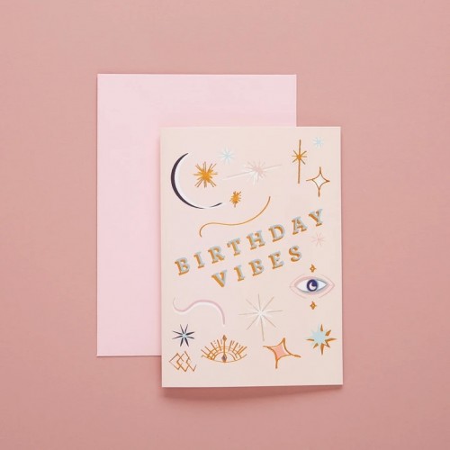 Κάρτα ευχετήρια "Birthday Vibes" (E13)