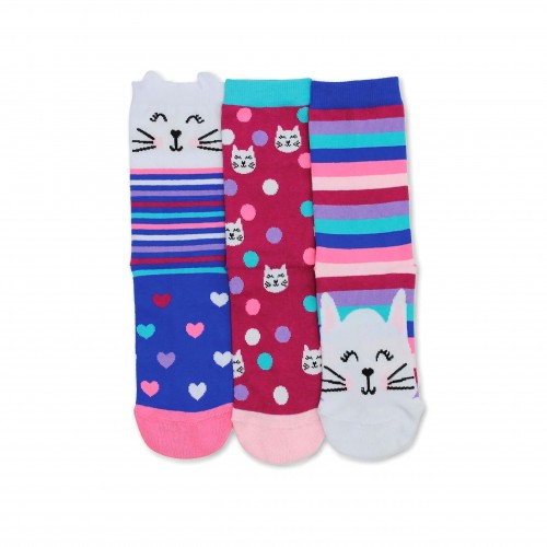 United Odd Socks Κάλτσες Παιδικές 30,5-38,5 Σετ 3 Kitty (02511)