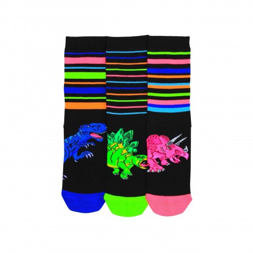 United Odd Socks Κάλτσες Παιδικές 30,5-38,5 Σετ 3 Dinos (02626)