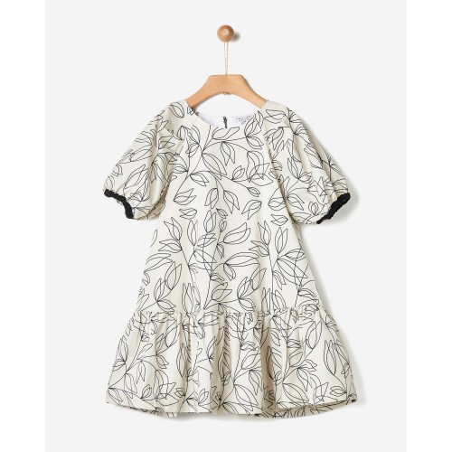 Yelloh Φόρεμα Abstract Printed με Oversized Μανίκια (42070240037)