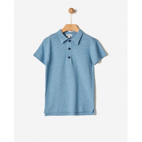 Yelloh T-Shirt με Πόλο Γιακά Aegean Blue (42071110071)