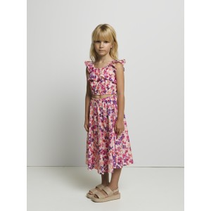 Yell-Oh Φούστα Midi Floral Juicy Violets (42070344009)