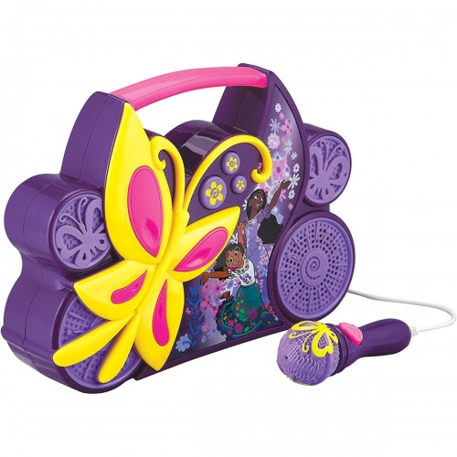 eKIDS Encanto Boombox Karaoke & Ενσύρματο Μικρόφωνο Karaoke με ενσωματωμένη μουσική, φωτισμό, Sound Effects (EN115)