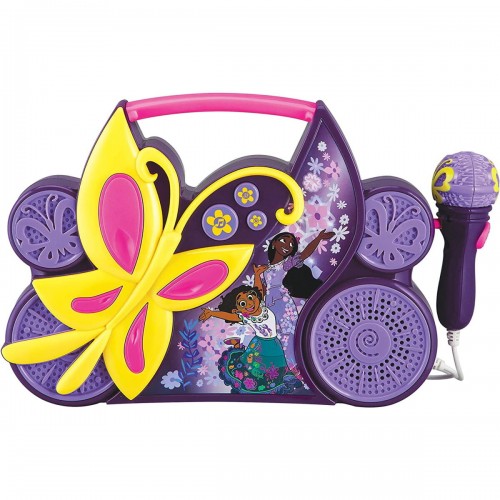 eKIDS Encanto Boombox Karaoke & Ενσύρματο Μικρόφωνο Karaoke με ενσωματωμένη μουσική, φωτισμό, Sound Effects (EN115)