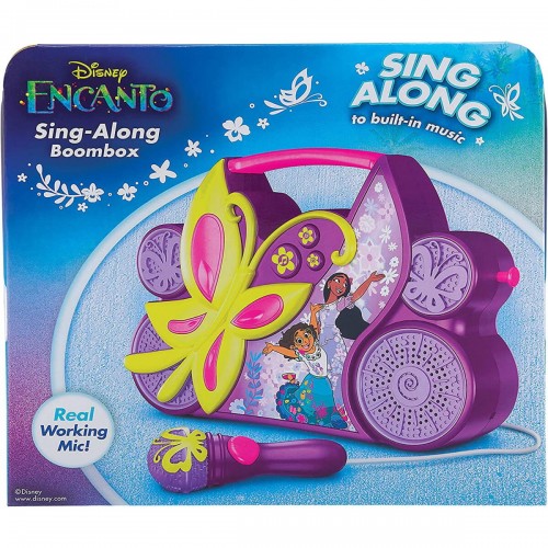 eKIDS Encanto Boombox Karaoke & Ενσύρματο Μικρόφωνο Karaoke με ενσωματωμένη μουσική, φωτισμό, Sound Effects (EN115)