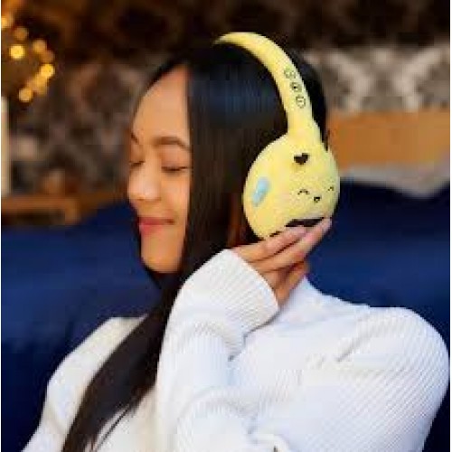 Lazerbuilt Squishmallows Sunny The Bee – Λούτρινα Ασύρματα Παιδικα Ακουστικά με Μικρόφωνο (HMSQM-BT-SUNNY)