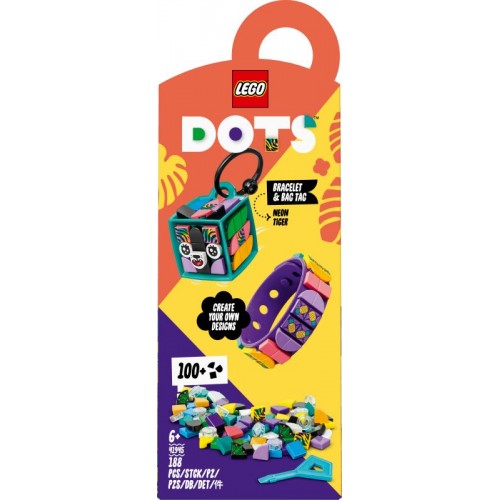 Lego Dots Neon Tiger Bracelet & Bag Tag (41945)