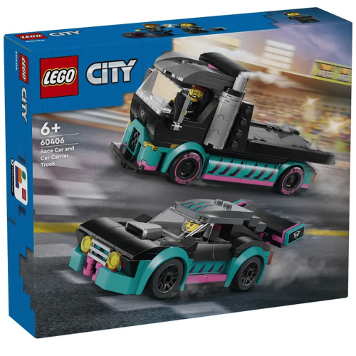 Lego City Race Car and Car Carrier Truck (60406)