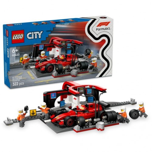 Lego City - F1 Pit Stop & Pit Crew With Ferrari Car (60443)