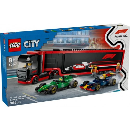 Lego City - F1 Truck with RB20 & AMR24 F1 Cars (60445)