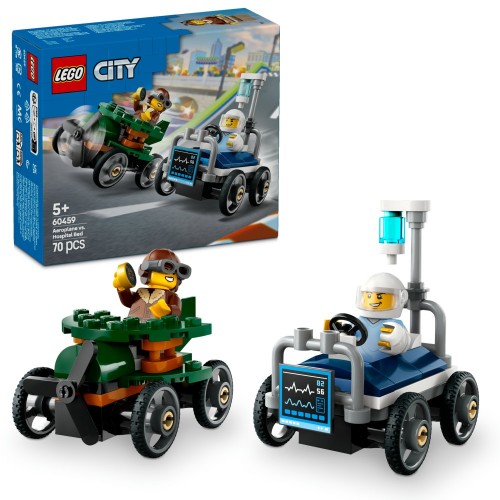 Lego City Airplane vs. Hospital Bed Race Car Pack (60459)