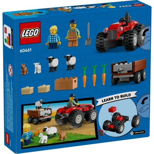 Lego City - Red Farm Tractor With Trailer & Sheep (60461)