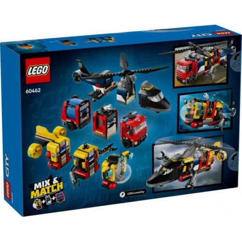 Lego City - Helicopter, Fire Truck and Submarine Remix (60462)