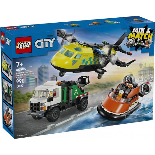 Lego City Airplane, Service Trucl & Hovercraft Remix (60505) Lego City Airplane, Service Trucl & Hovercraft Remix (60505)