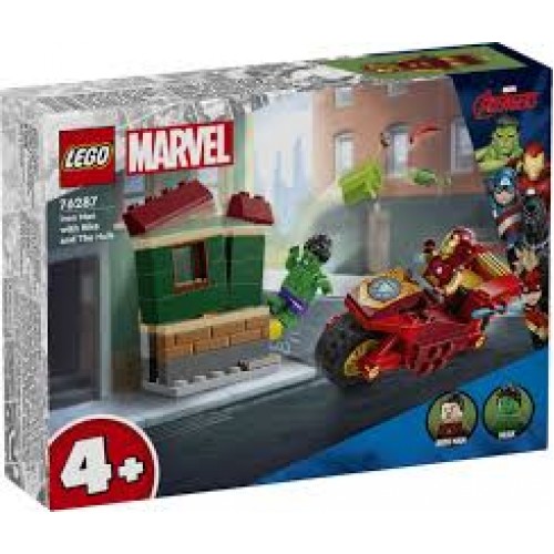 Lego Super Heroes Iron Man With Bike & The Hulk (76287)