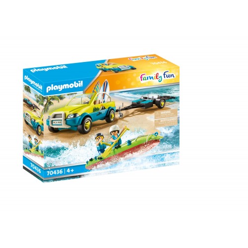 Playmobil Αυτοκίνητο με ανοιχτή οροφή και κανό (70436)