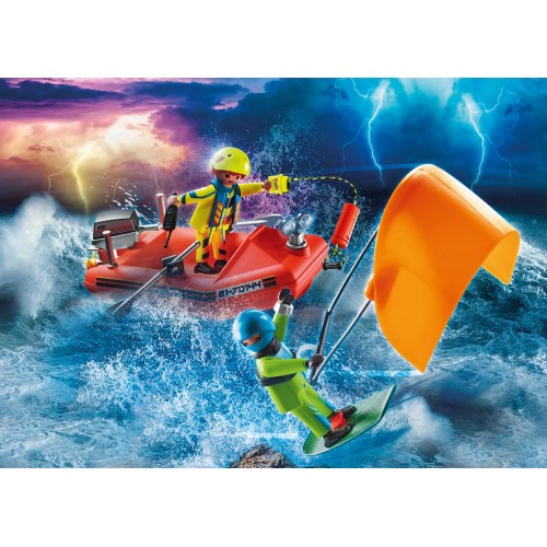 Playmobil Επιχείρηση Διάσωσης Kitesurfer Με Σκάφος (70144)