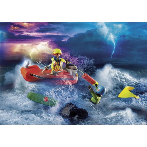 Playmobil Επιχείρηση Διάσωσης Kitesurfer Με Σκάφος (70144)