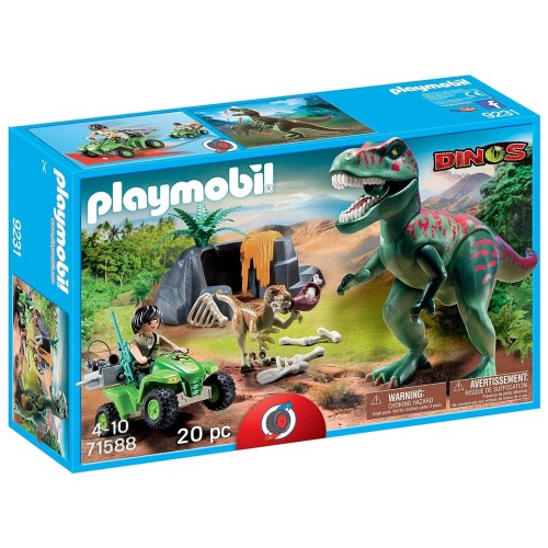 Playmobil Dinos Εξερευνητής με Γουρούνα και T-Rex (71588)