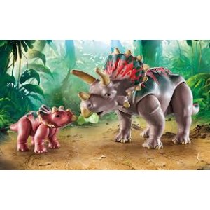 Playmobi Δεινόσαυροι - Τρικεράτοπες και Εξερευνητής (71821)