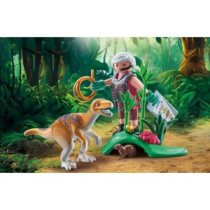 Playmobi Δεινόσαυροι - Εξερευνητής και Βελοσιράπτορ (71823)