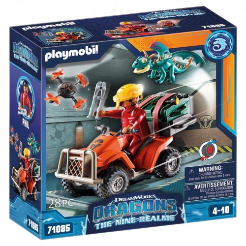 Playmobil The Nine Realms - Ο Phil με τετράτροχη μοτοσυκλέτα ATV (71085)