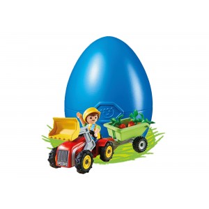 Playmobil Αυγό Αγοράκι με Τρακτέρ (4943)