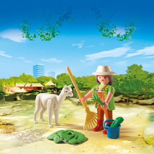 Playmobil Αυγό Φύλακας Ζωολογικού Κήπου με Λάμα (4944)