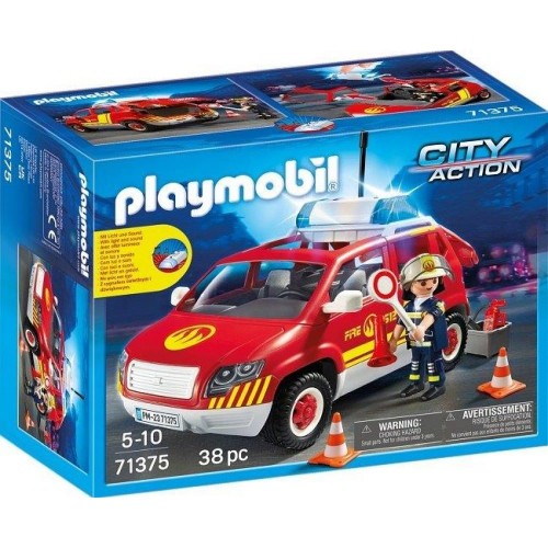 Playmobil Όχημα Αρχιπυραγού με Φάρο και Σειρήνα (71375)