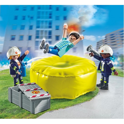 Playmobil Πυροσβέστες με Στρώμα Διάσωσης (71465)