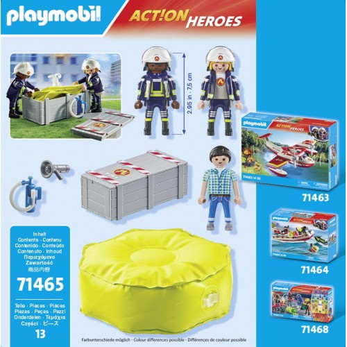 Playmobil Πυροσβέστες με Στρώμα Διάσωσης (71465)