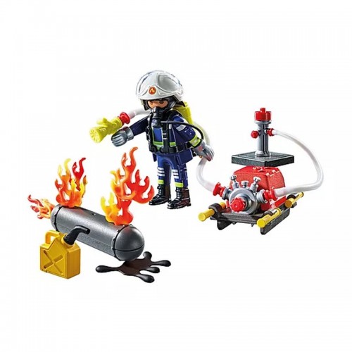 Playmobil Πυροσβέστης με Αντλία Νερού (71826)