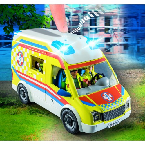 Playmobil Μεγάλο Ιατρικό Κέντρο Ασθενοφόρο με Διασώστες (71202)