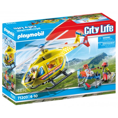 Playmobil Μεγάλο Ιατρικό Κέντρο Ελικόπτερο Πρώτων Βοηθειών (71203)
