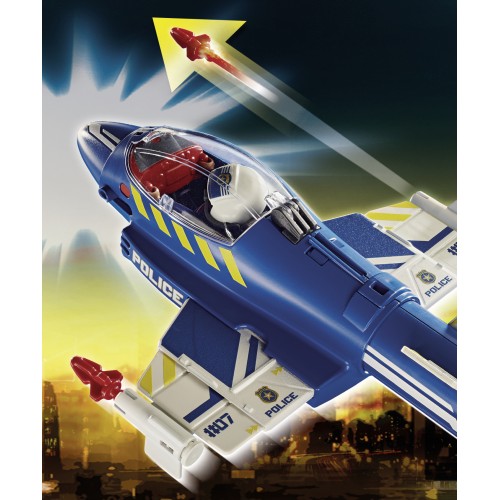 Playmobil Καταδίωξη Drone Από Αστυνομικό Τζετ (70780)