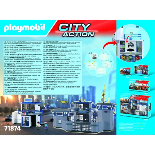 Playmobil Αστυνομία - Αστυνομικό Τμήμα με δωμάτιο ερευνών (71874)