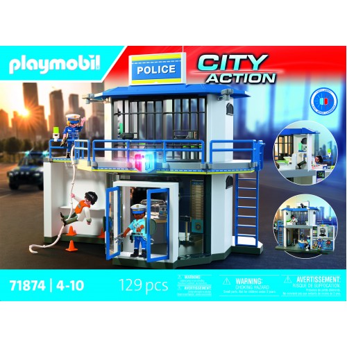 Playmobil Αστυνομία - Αστυνομικό Τμήμα με δωμάτιο ερευνών (71874)