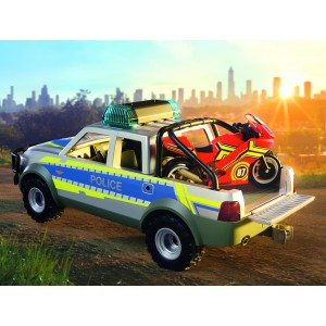Playmobil Αστυνομία - Αστυνομικό όχημα Pickup και μοτοσυκλέτα (71875)