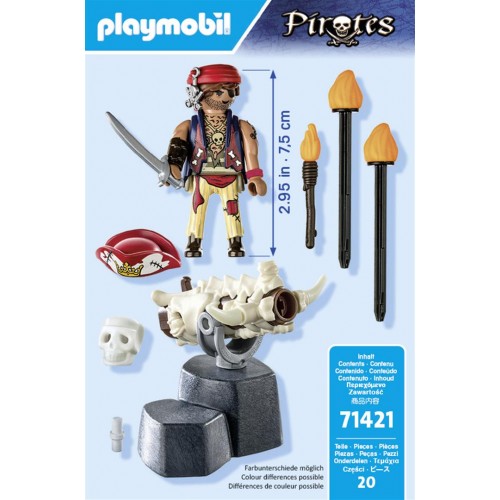 Playmobil Πειρατής με Κανόνιι (71421)