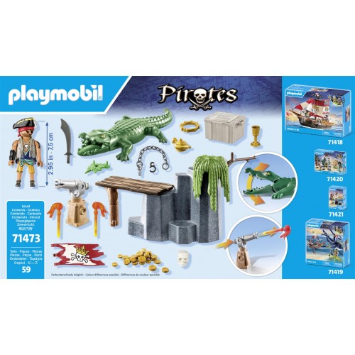Playmobil Starter Pack Πειρατής με Αλιγάτορα (71473)