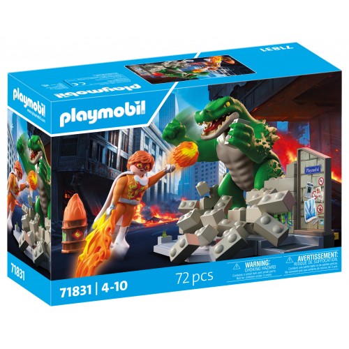 Playmobil Heroes Υπερήρωας Εναντίον της Γιγαντιαίας Σαύρας (71831)