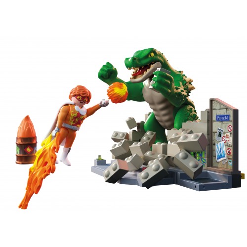 Playmobil Heroes Υπερήρωας Εναντίον της Γιγαντιαίας Σαύρας (71831)