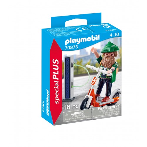 Playmobil Χίπστερ Με Ηλεκτρικό Σκούτερ (70873)