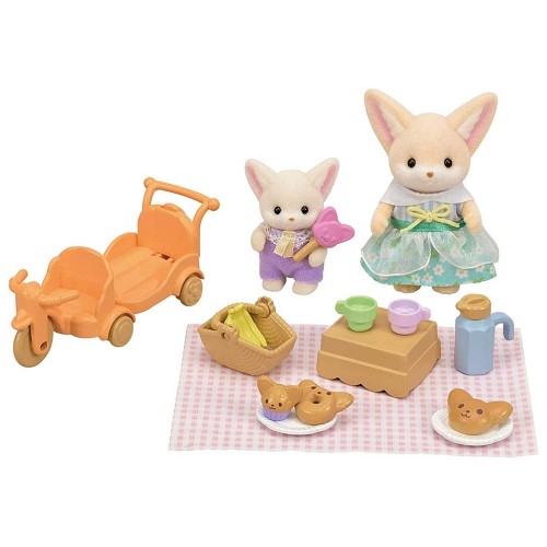 Sylvanian Families Sunny Picnic Set Fennec Fox Sister and Baby (5698)