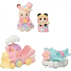 Sylvanian Families Amusement Park Ride Set Plane & Train (5819)