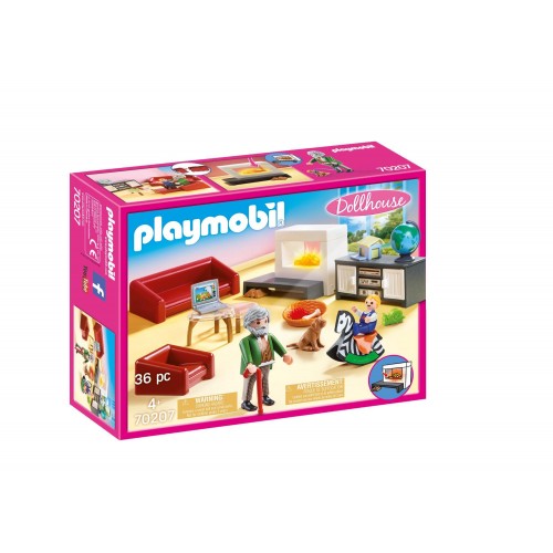 Playmobil Dollhouse Σαλόνι Κουκλόσπιτου (70207)